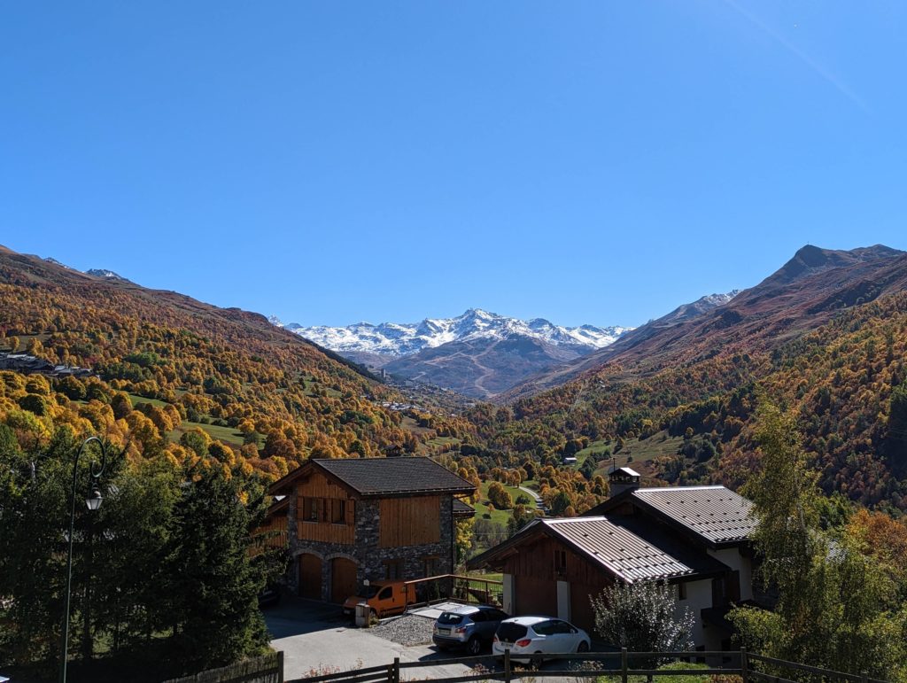 View outside chalet alp cime de caron