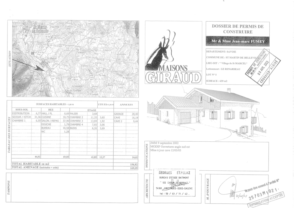 Plan chalet alp