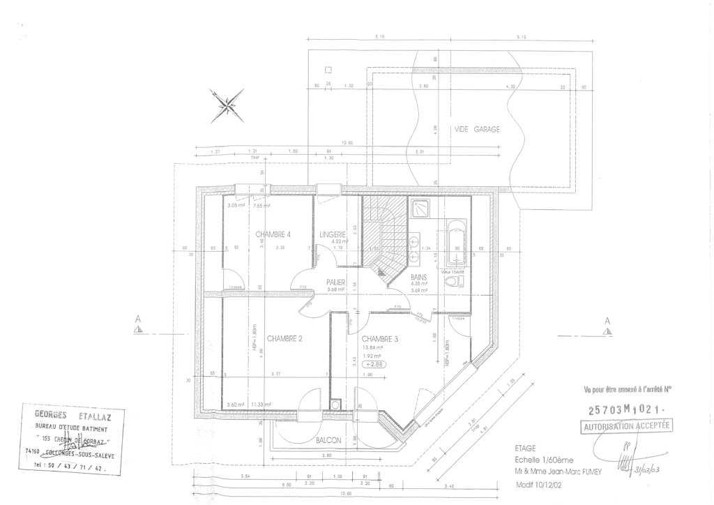 Plan chalet alp