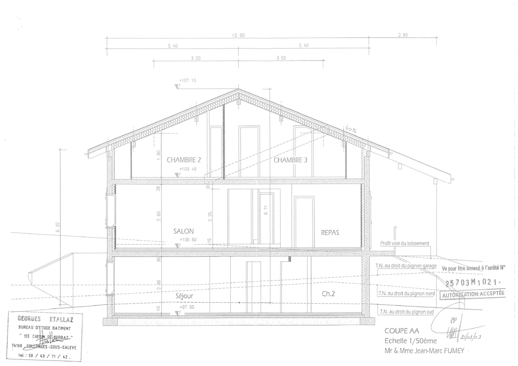 Plan chalet alp